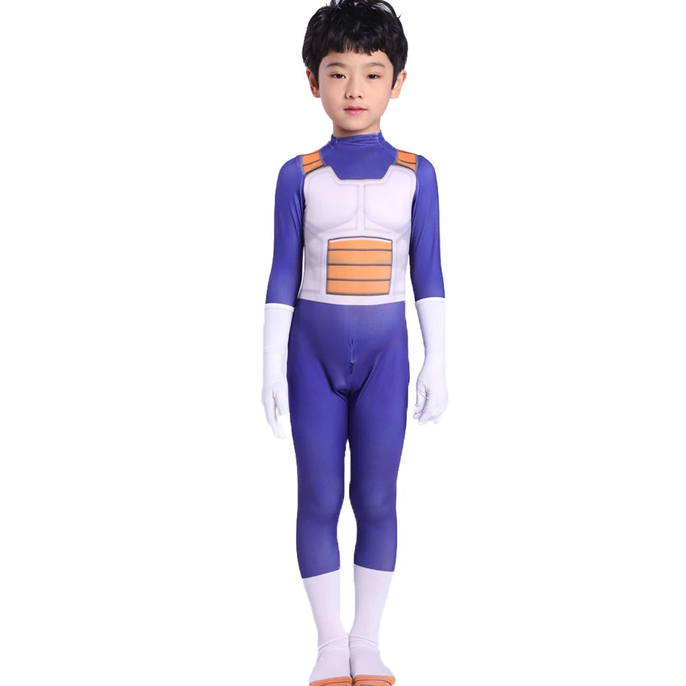 Adult Kids Z Vegeta Cosplay Costume Jumpsuit Vest Fantasia Outfits Disfras Vegeta Clothes Halloween Carnival Party Disguise Suit