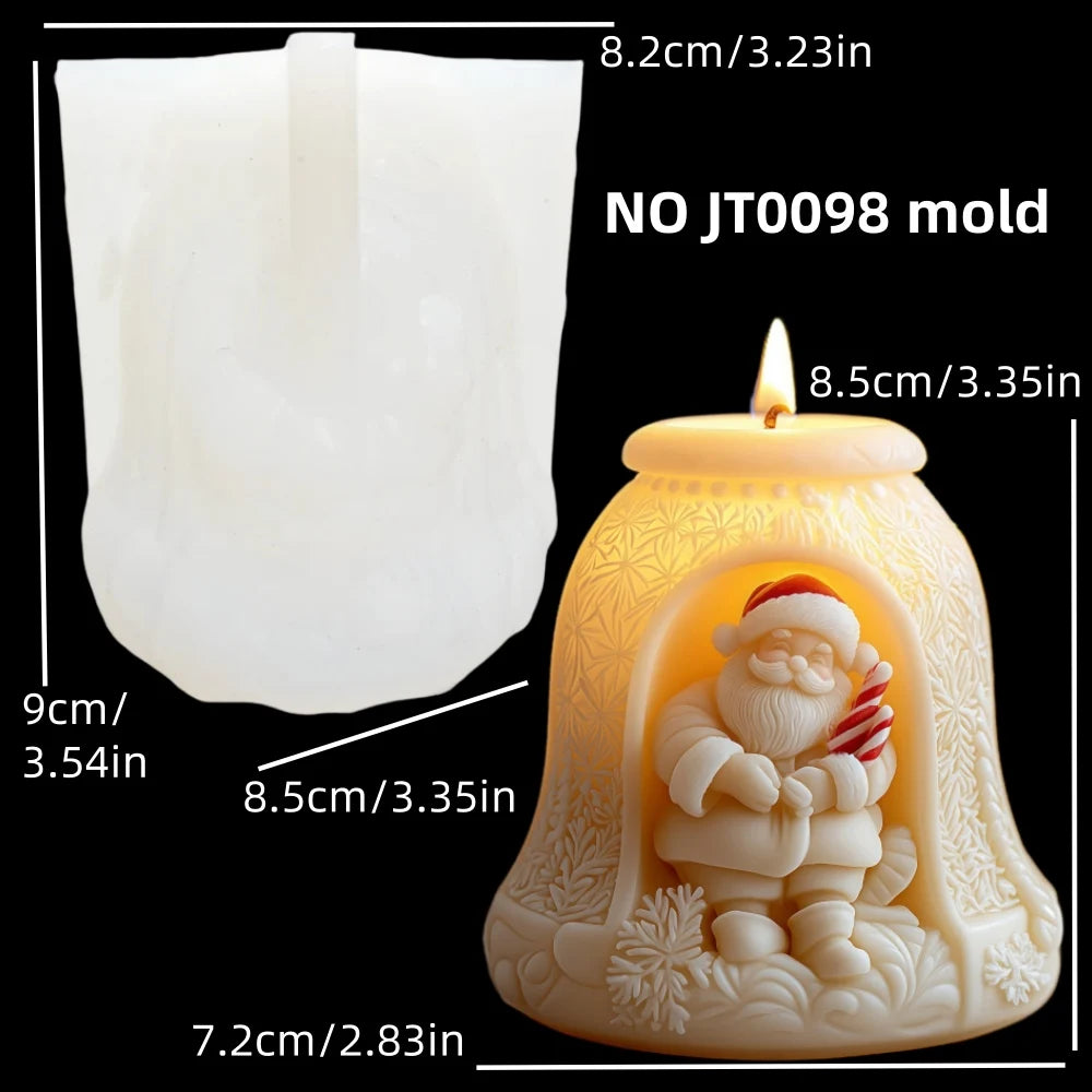 Love Owl Candle Silicone Mold Wear Christmas Hat Owl Resin Mold Christmas Heart Owl Gypsum Mould Craft Molds Christmas Gift