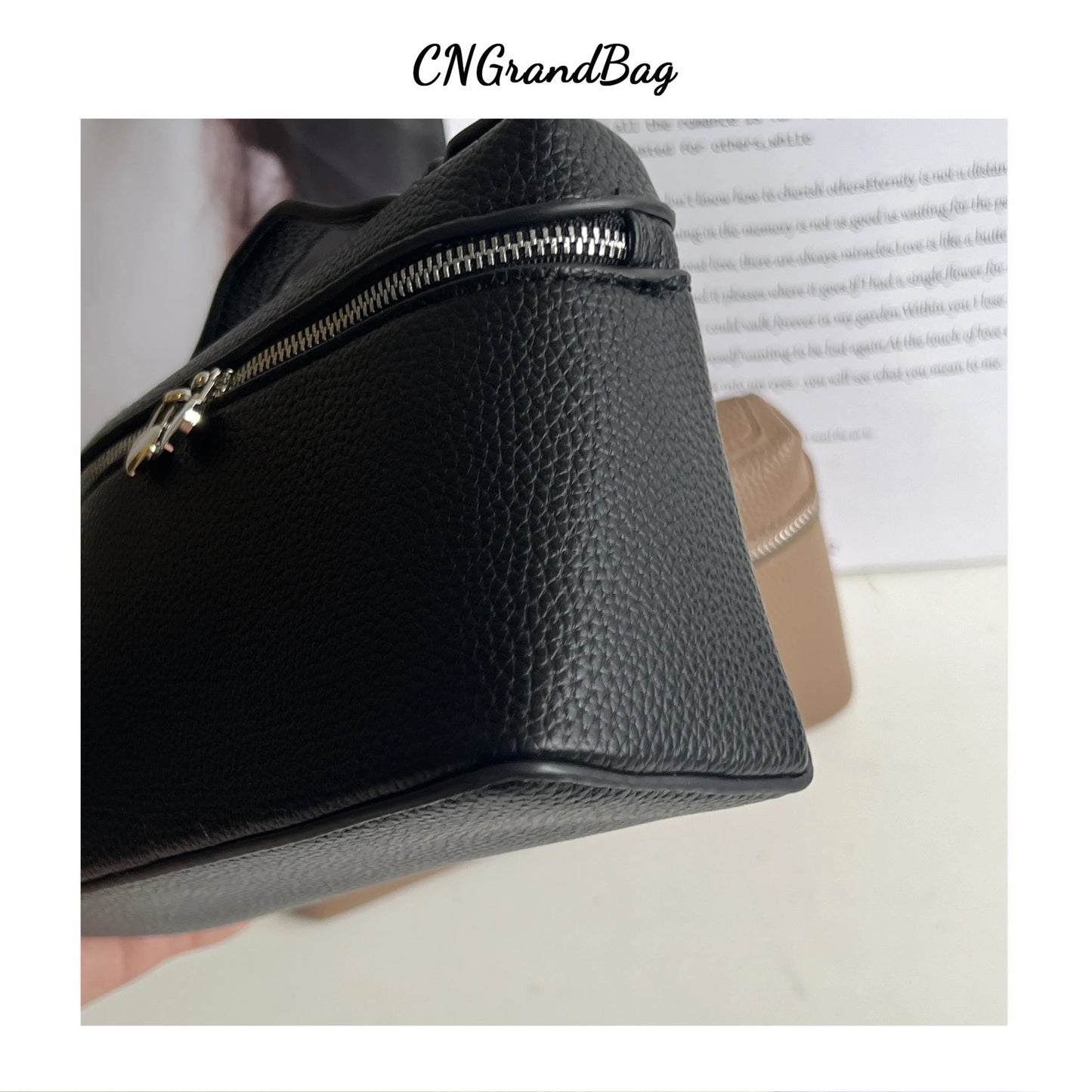 Customizable Name Lunch Box Bag Fashionable Women's Bag Ostrich Pattern Handbag Clutch Bag Women Make Up Pouch With Handle