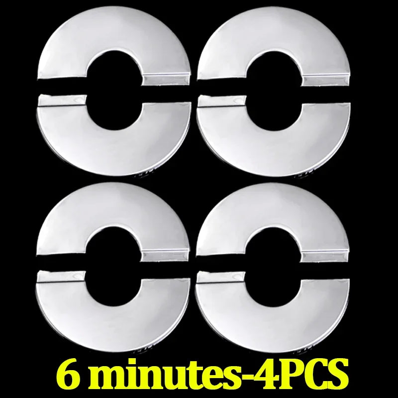 Faucet Stainless Steel Decorative Cover Faucet Water Pipe Round Detachable Decorative Cover Home Bathroom Hardware Accessories