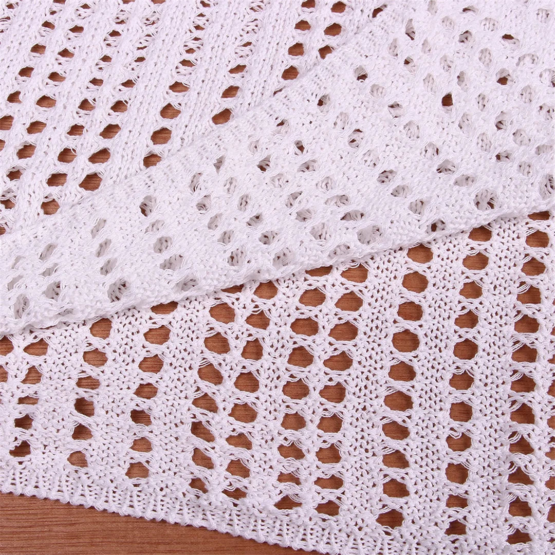 S - XL Backless Hollow out Knitted Crochet Tunic Beach Cover Up Cover-ups Beach Dress Beach Wear Beachwear Female Women V3660