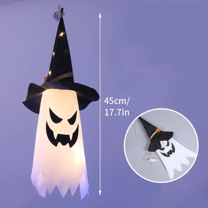Halloween Floating Ghost Decor  for Home Courtyard Hanging Pumpkin Lamps   Halloween Scary Horror Atmosphere Decor