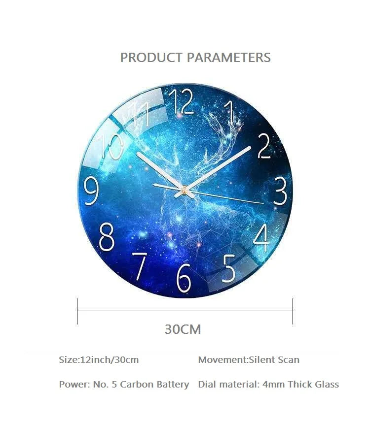 Creative European Style Clocks Living Room Free Perforated Wall Clock Household Silent Bedroom Quartz Clock Digital Wall Clock