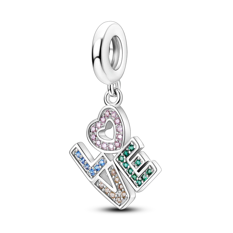 925 Sterling Silver Green Series Flower Tree Apple Pendant DIY Fine Beads Fit 4MM hole diamete Charms Bracelet Women Jewelry Diy