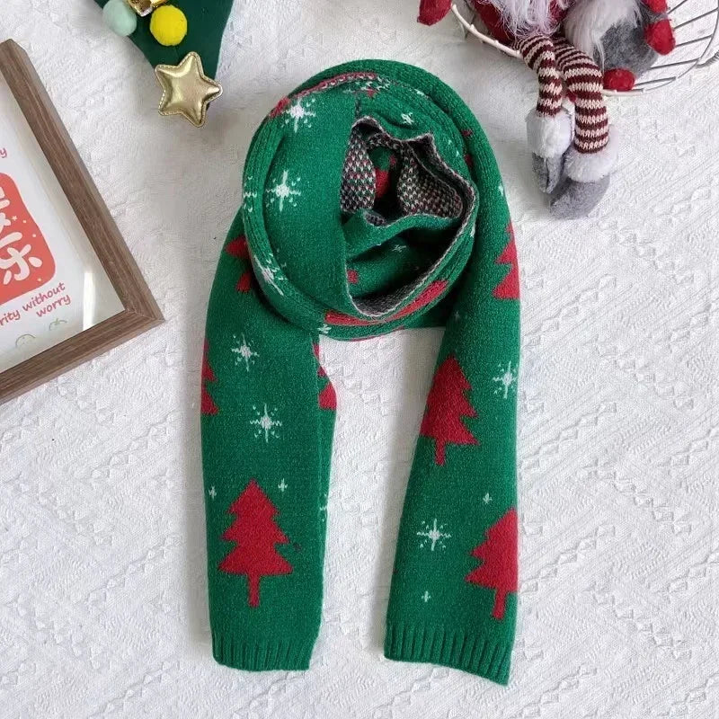 fashionable Christmas Tree scarf warm shawl Christmas scarf student couple Christmas gift 2026 Winter Warm Neck Protection Scarf