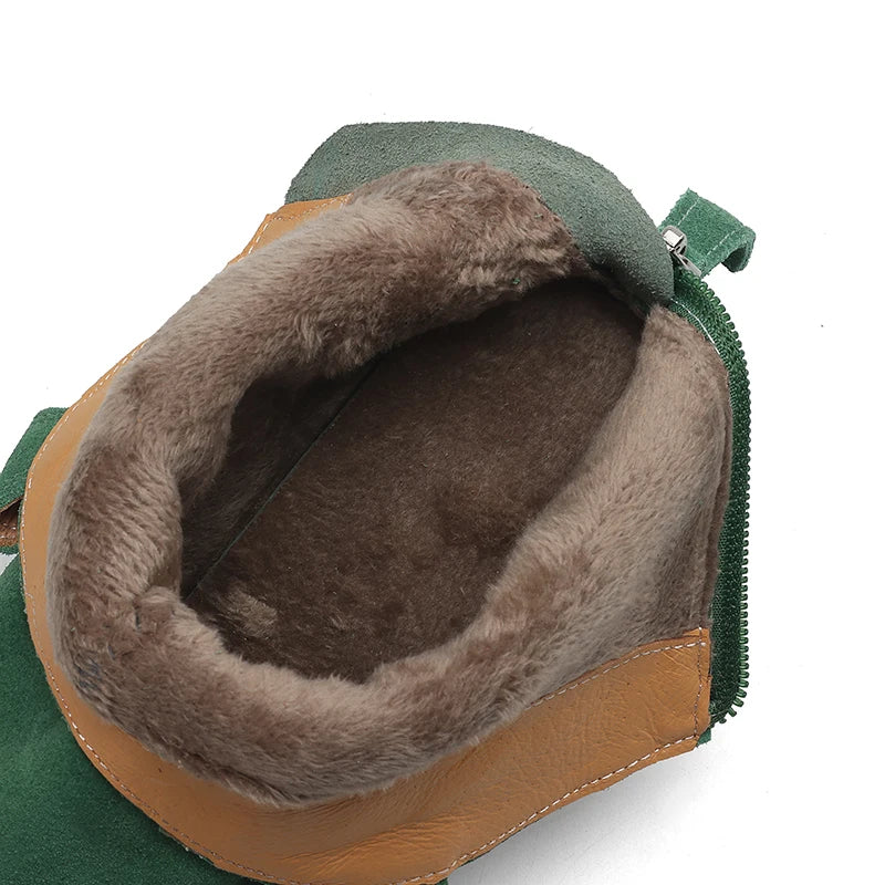 2025 Autumn Winter Trend Cow Suede Women Western Boots Black Brown Khaki Purple Green Burgundy Pointed Toe Ladies Ankle Boots
