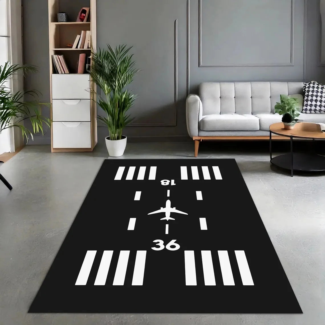Kids Play Area Rugs Airport Overlooking Map Theme Carpet Living Room Decor Mans Cave Sofa Rug Bedroom Bedside Rug Christmas Gift