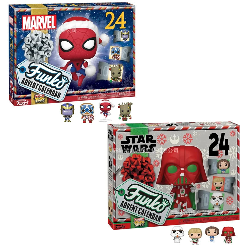 Replica Spider Man Advent Calendar Pikachu Christmas Advent Calendar Random Box Desk Ornament Christmas Gift Toys for Children