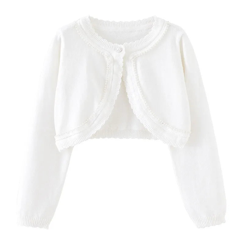 2-14 years old Purple girls Cardigan Thin Spring Children's knit sweater 3 4 6 8 10 12 14 year old children's clothing