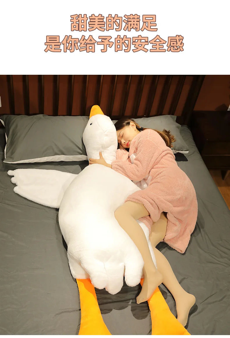 50-190cm 7 Colors Large Goose Plush Toys Brown Giant Hug Stuffed Animal Duck Kawaii Sleeping Pillow Big Christmas Gift for Girls