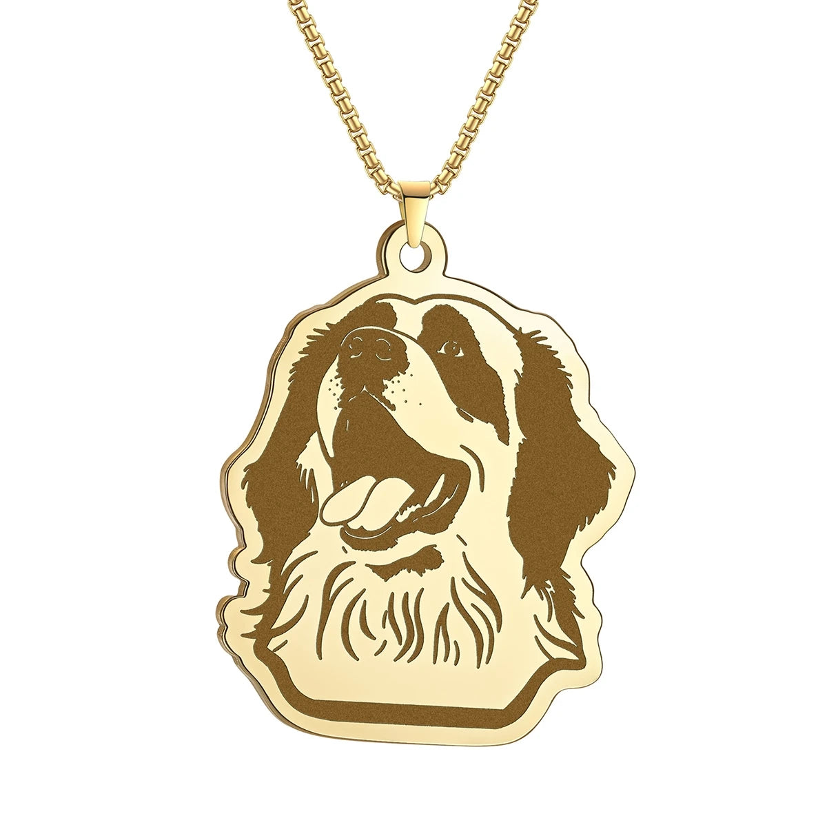 Kinitial Cute Dog Puppy Pendant Necklace For Women Men Stainless Steel Charm Necklace Wholesale Christmas Gift Jewelry