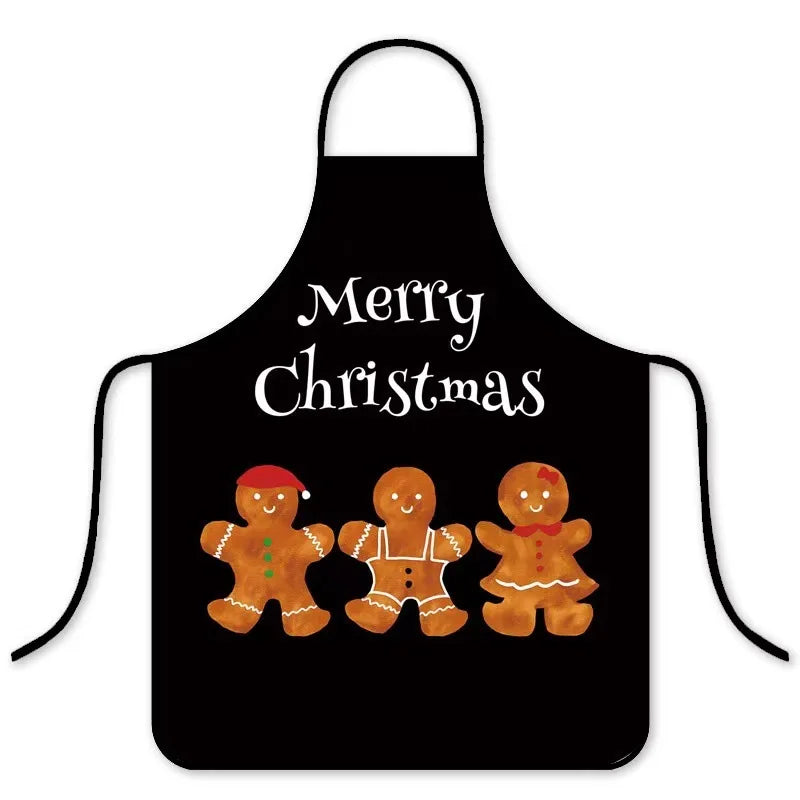 New Christmas Santa Claus apron, oil-resistant Christmas gift, kitchen and dining room decoration