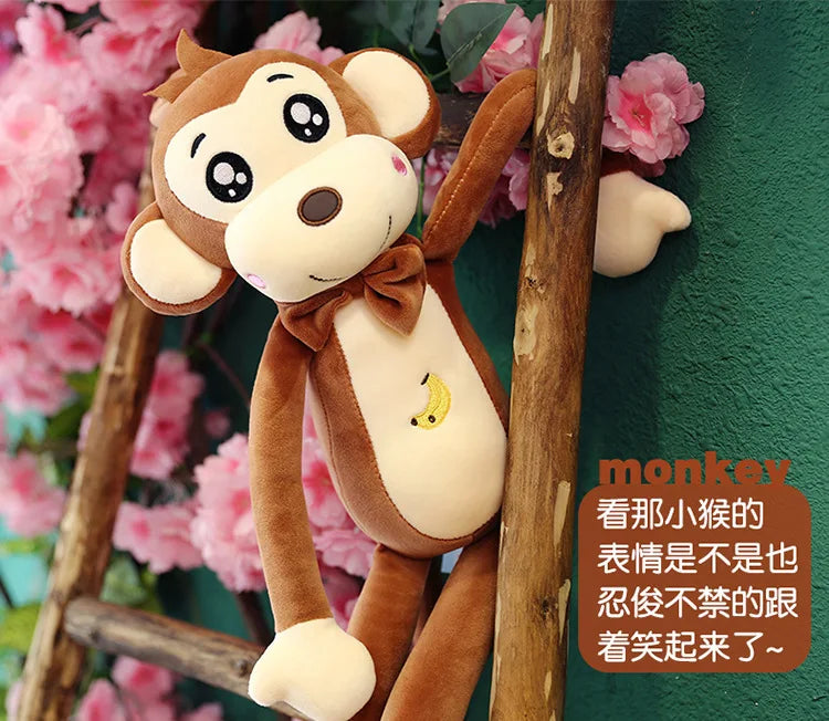 Creative Cute Cartoon Plush Toy Animal Monkey Long Arms And Long Legs Doll Baby Sleeping Comfort Pillow Christmas Gift