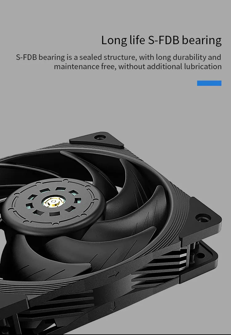 TEUCER T30 CPU Cooler Fan 2150RPM 4PIN PWM 12cm Computer Case Cooling System Fan SFDB Silent PC Gamer CPU Cooler 120mm Fan