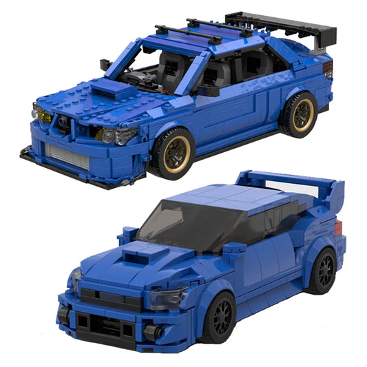 Technical Car MOC Subarued Imprezas WRX STi 2007 Speed Vehicles City Racing Model Set Building Blocks Kid Toys Christmas Gift