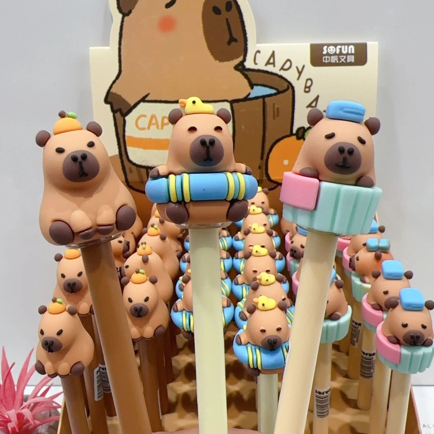 0.5mm Kawaii Capybara Gel Pens Signature Pen Cute Cartoon Student School Office Writing Supplies Gift Stationery Art Deco Pens
