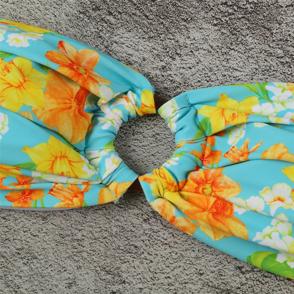 Micro Bikini Push Up Women Swimsuits 2024 Sexy Female Swimwear Brazilian Bikini Set Thong Biquini Swim Suits Print Beachwear