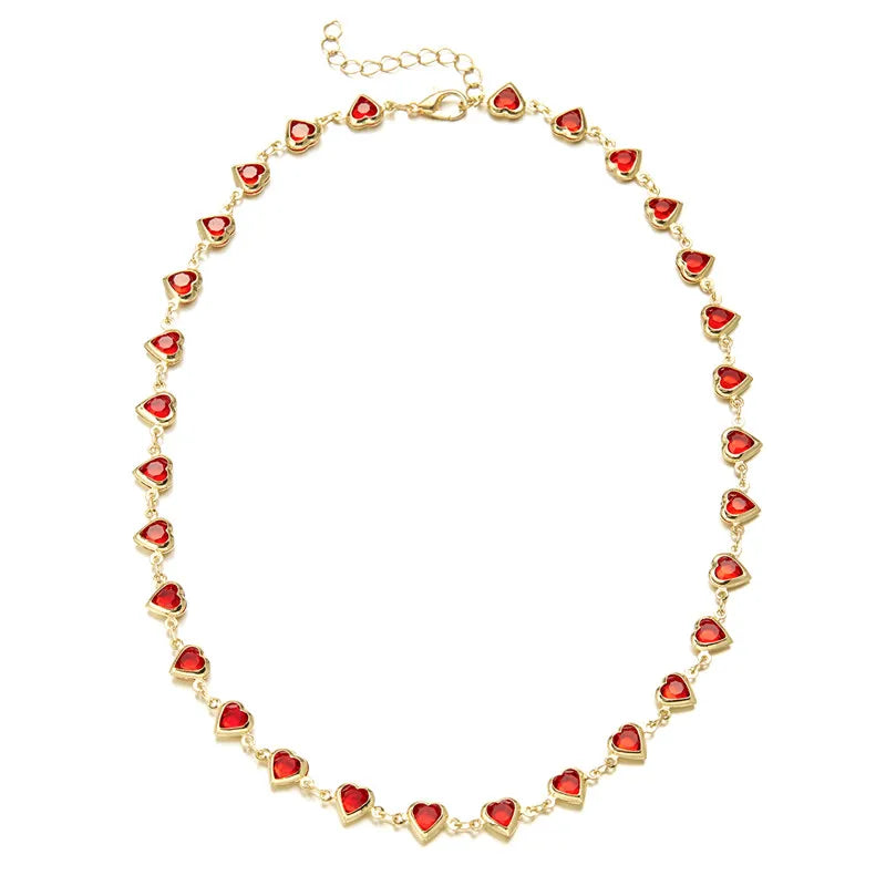 Exquisite Boho Candy Color Heart Shaped Crystal Bracelet for Women Fashion Charm Zircon Butterfly Pearl Metal Chain Bracelets