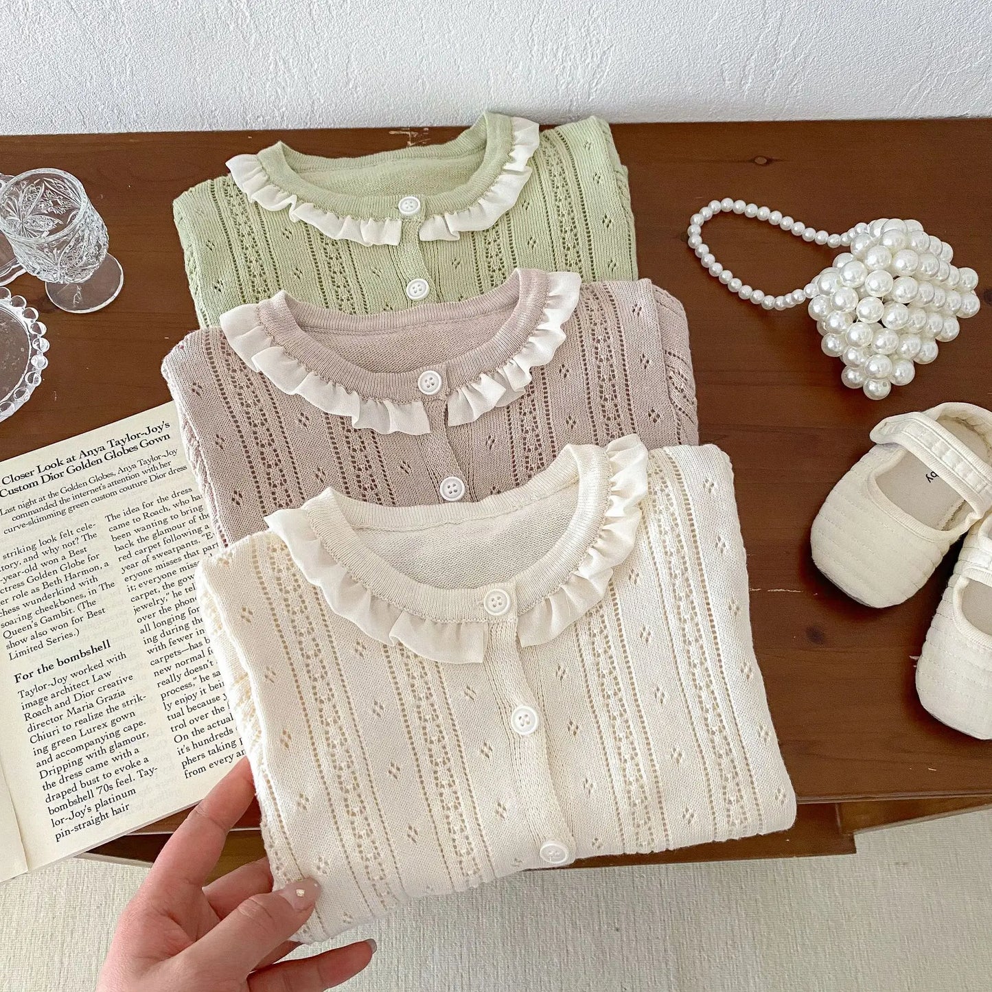 Summer Newborn Infant Baby girls knit Sun protection clothing Air-conditioned clothing coat Kids Fashion Baby Clothing