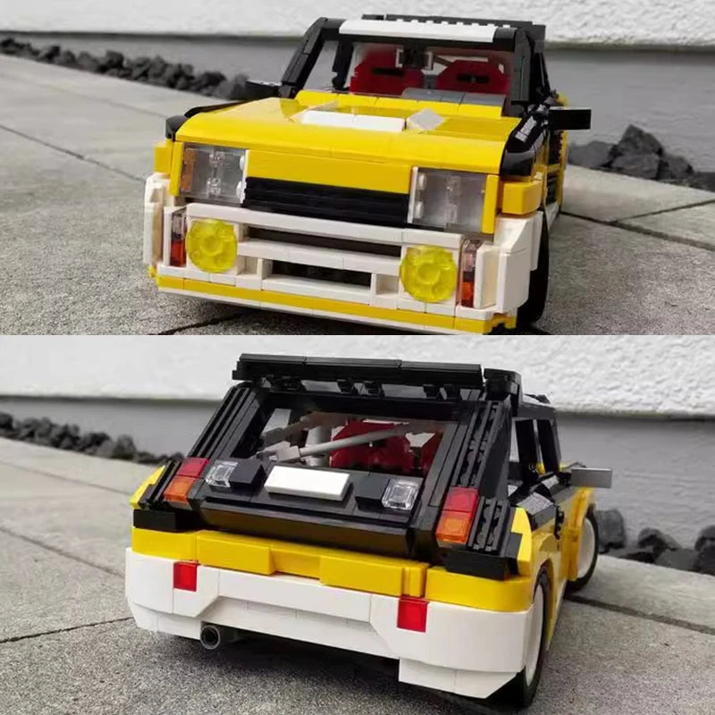 MOC Technical Car Renault R5 Turbo Maxi Sportscar Creative Expert Vehicles Sets Building Blocks Toys For children Christmas Gift