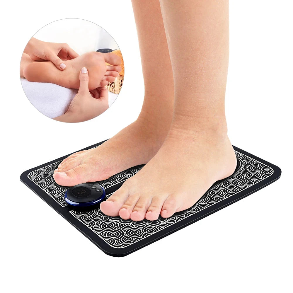Foot Massager EMS Rechargeable Massage Mat Foot Relaxation Pads Electric Foot Massage Tool To Relieve Sore Feet Home Fitness