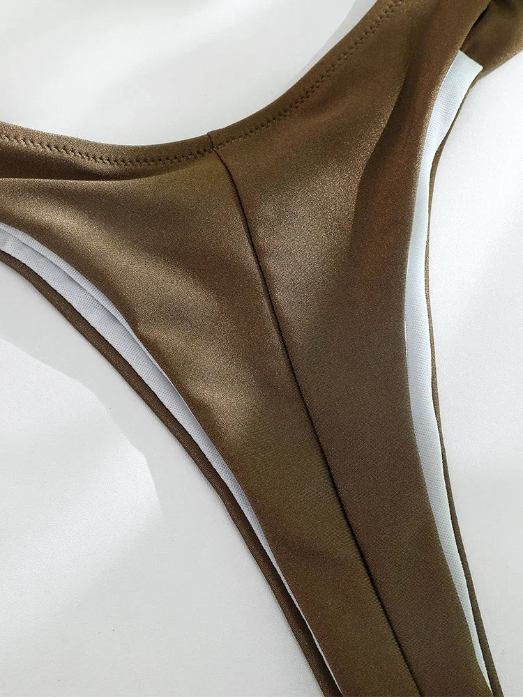 Push Up 2-Piece Bikini Swimsuit Ruffles Bikinis Set Black Swimwear 2025 Women Bathing Suit Sexy Biquini Mujer Beachwear Summer