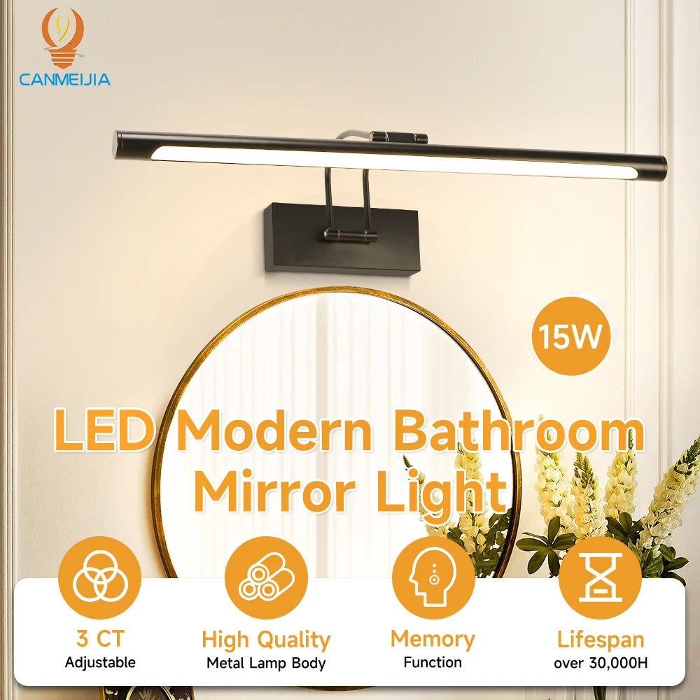 2025 NEW Wall Lamp Bathroom Mirror Light Led Waterproof For Make-up Modern Home Decoration Indoor Vanity Mirror Lamp Wash Basin