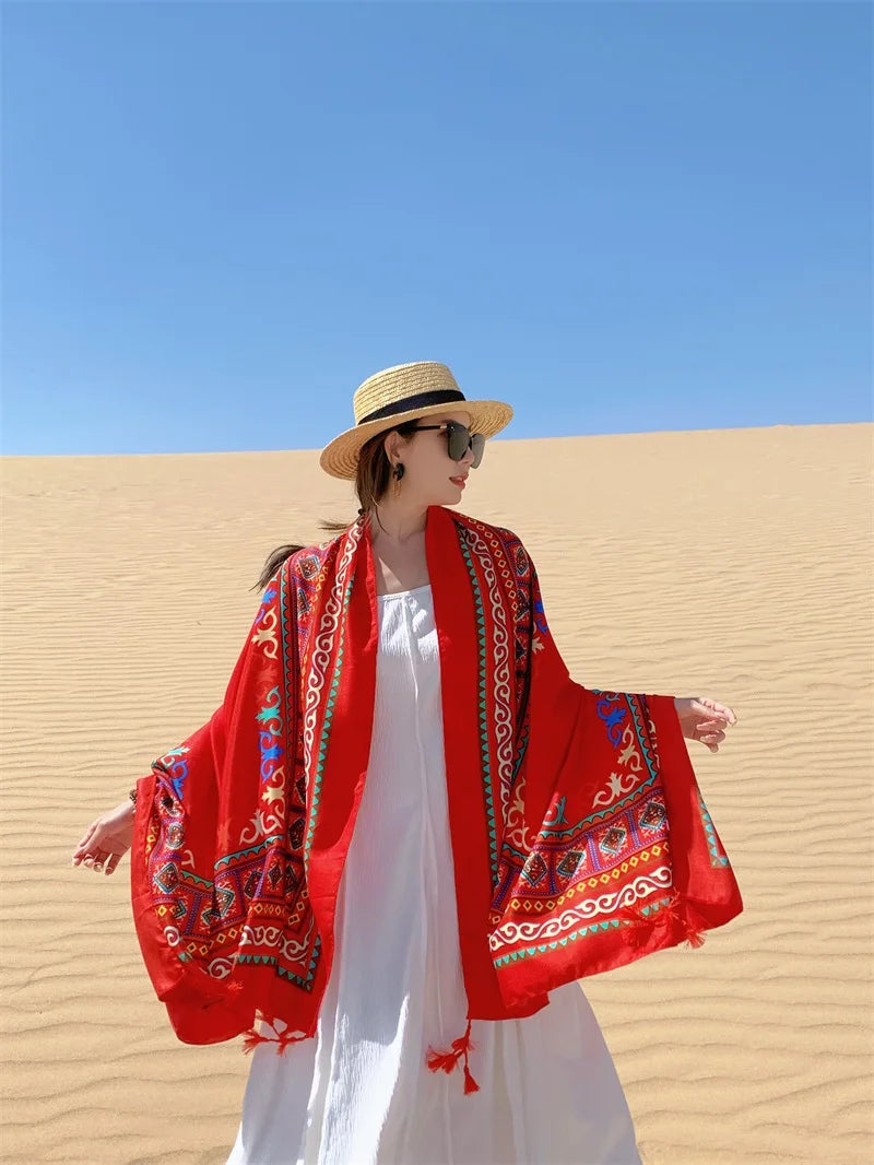 Travel Beach Sunscreen Scarves for Women Bikini Large Sarong Wrap Scarf Brazilian Swimsuit Bathing Cover-ups 17 Styles 90x180cm