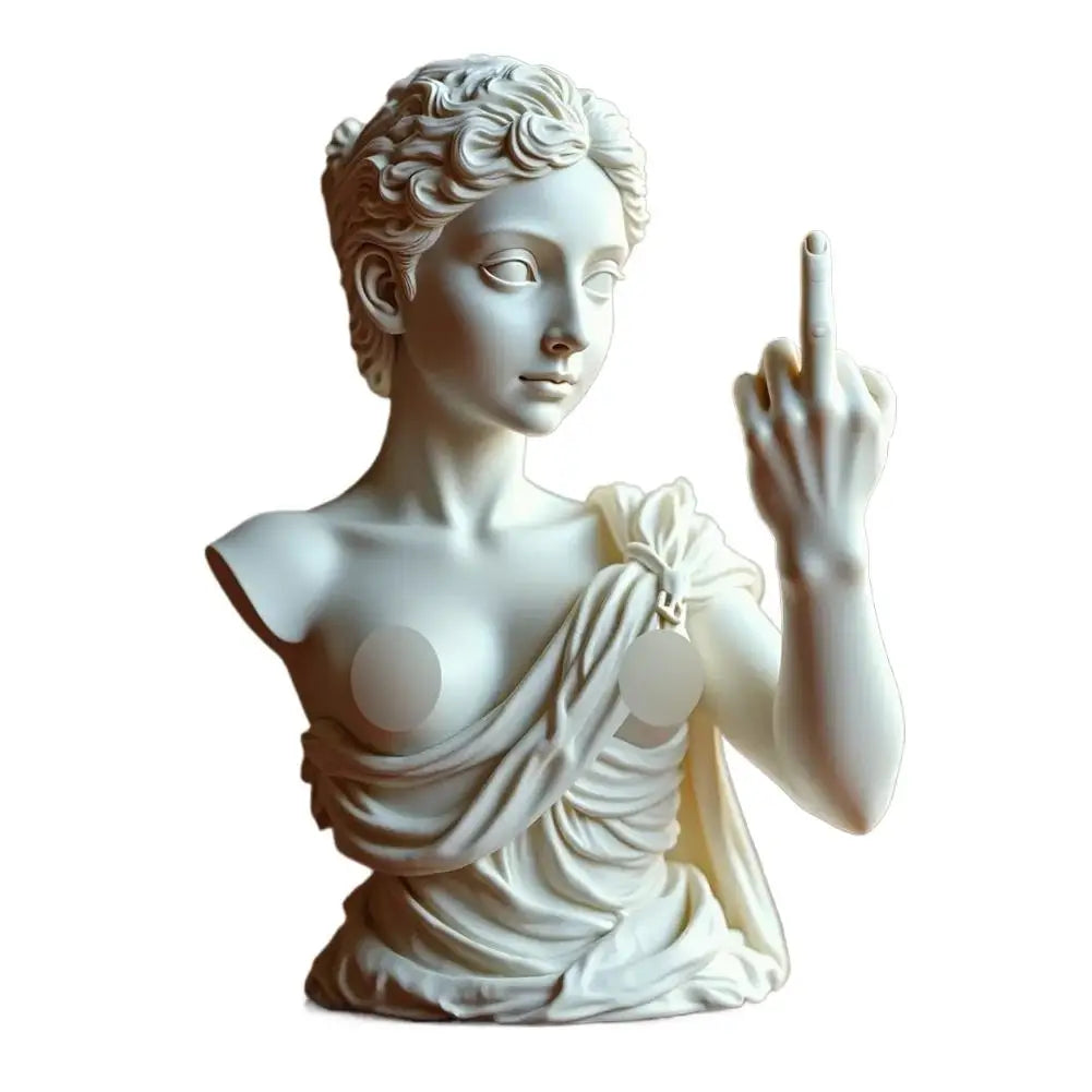 Vienna Goddess Statue 3D Resin Craft Ornaments Statue Apollo Bust Greek Head Bust Cultural Symbol Office Home Decoration