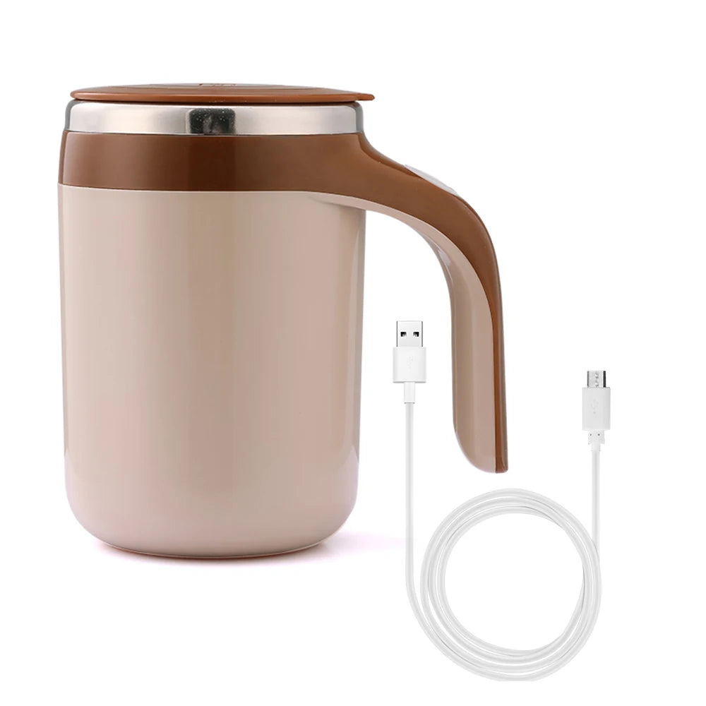 Portable Automatic Stirring Cup Mug Rechargeable Coffee Electric Stirring Stainless Steel Magnetic Rotating Blender Stirring Cup
