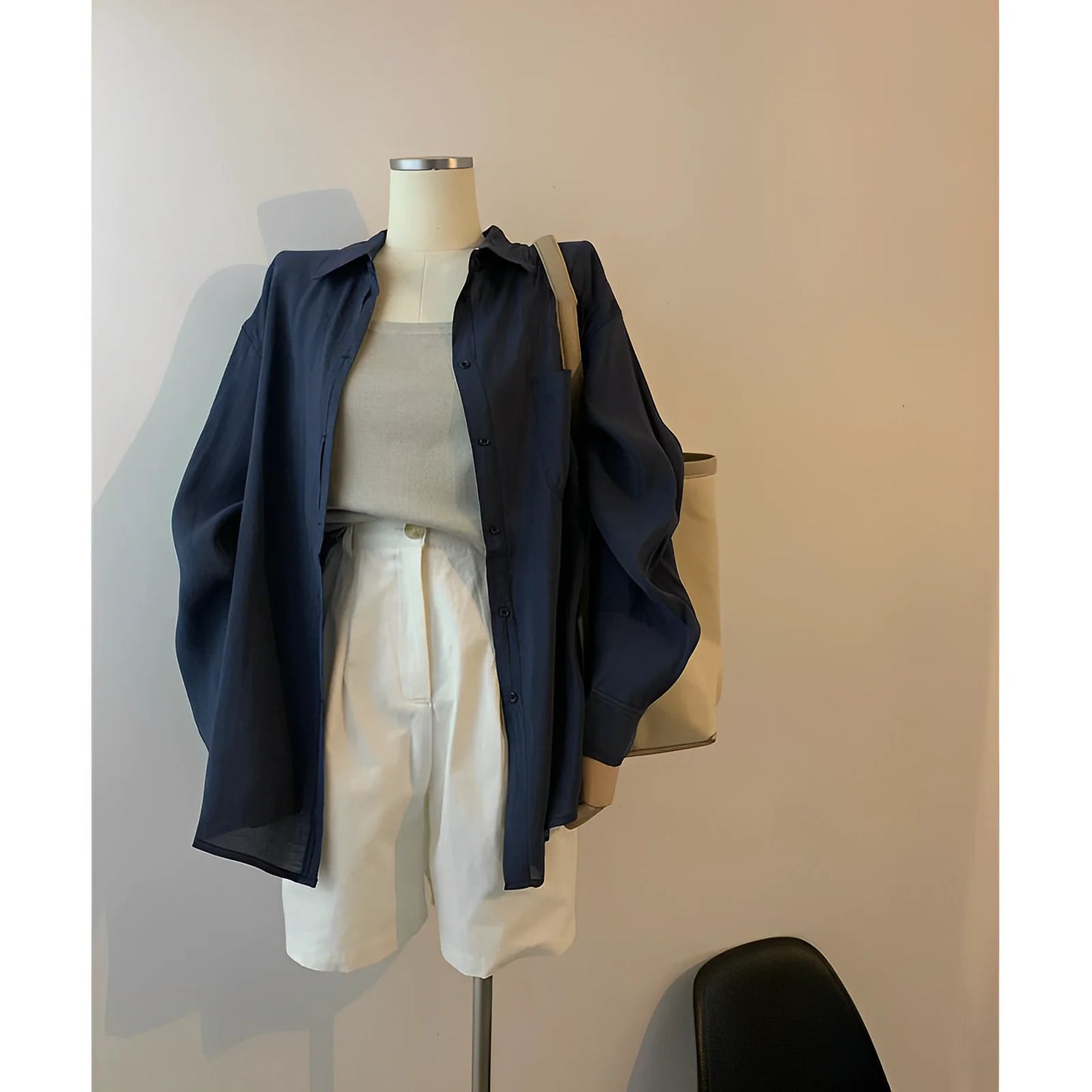 Ins Korean Milky Yellow Sun Protection Shirt Jacket Women's Autumn and Summer Loose Shirt Long-sleeved Top