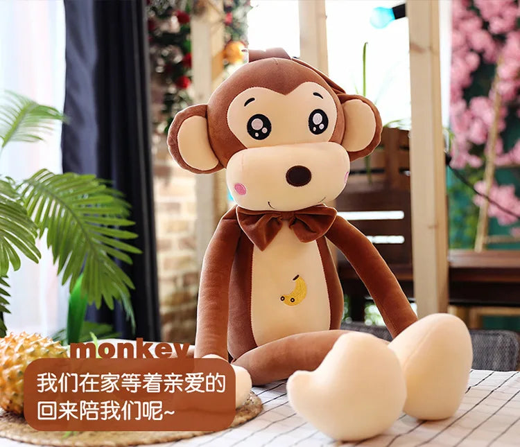 Creative Cute Cartoon Plush Toy Animal Monkey Long Arms And Long Legs Doll Baby Sleeping Comfort Pillow Christmas Gift