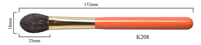 Professional Handmade Makeup Brushes Kit Soft Blue Squirrel Goat Hair Eye Shadow Blending Brush Orange Handle Make Up Brush Set