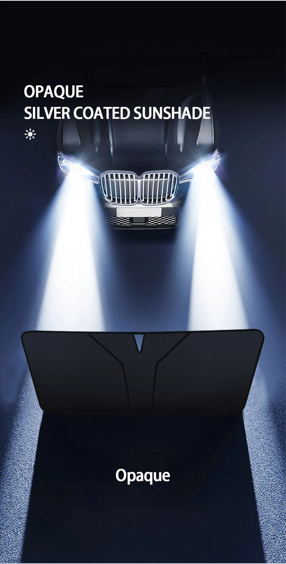 SEAMETAL Foldable Car Windshield Sun Shade Front Window Curtain Summer UV Refletive Sun Protection Cover Car Windscreen Sunshade