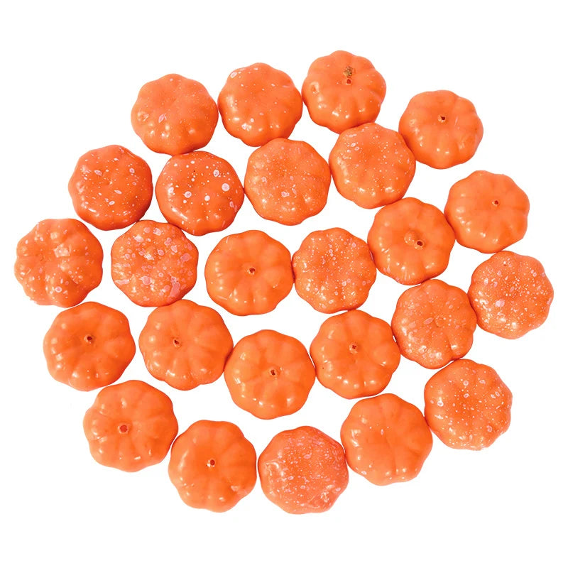 25/50pcs Mini Artificial Pumpkin Simulation Vegetable Halloween Decoration Home Halloween Party DIY Fake Pumpkin Decor Props 7z