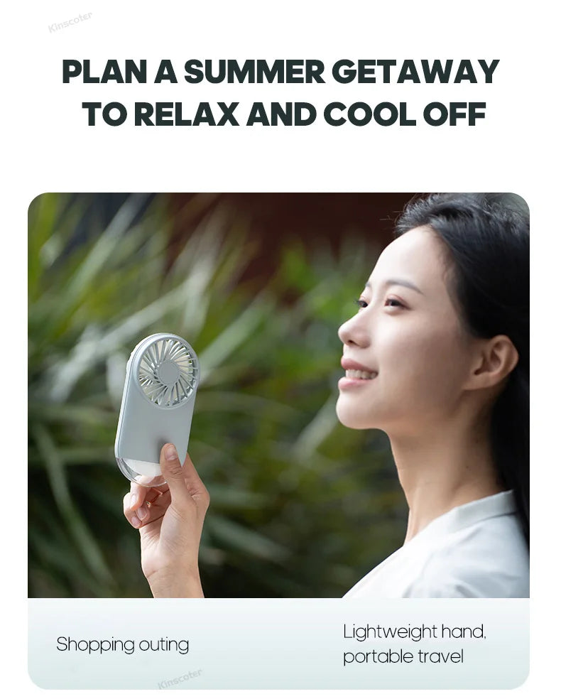 Pockets Mini Portable Fans Handheld USB Rechargeable Hand Fan Mini Desktop Air Cooler Outdoor Fan Cooling Travel Ventilation