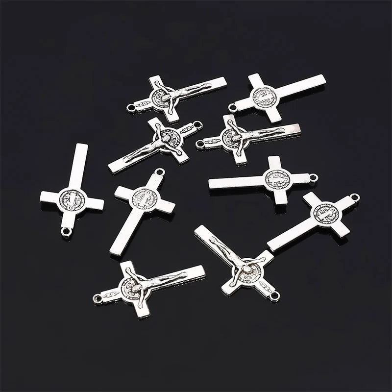 A variety of Christian retro little Virgin Mary connector Spirit Holy Jesus Father Anthony pendant cross bracelet connector 10