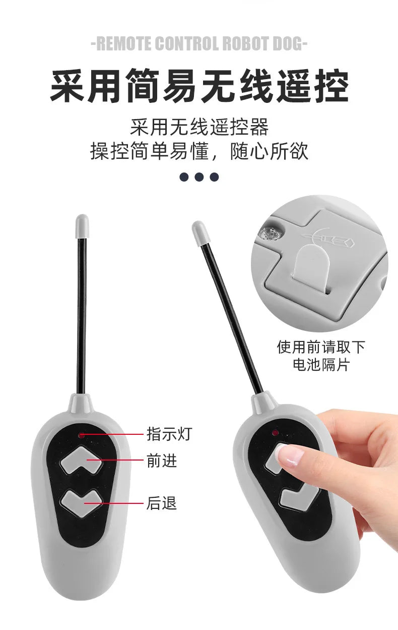 Children's Remote Control Mechanical Dog Mechanical Cat DIY Assembly Combination Walking Mechanical Dog Pet Toy Male