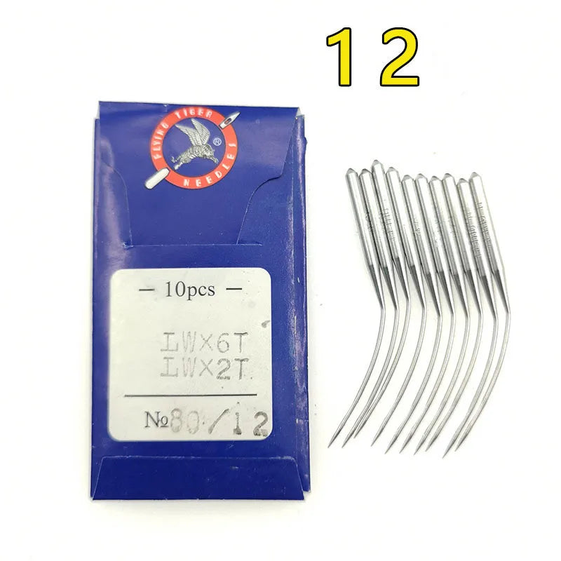 10Pcs Flying Tiger LW*6T Portable Silver Metal Blindstitch Sewing Machine Needles