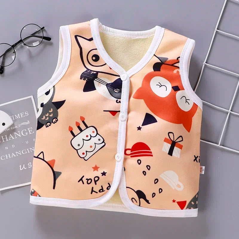 Unisex 6M-6Y Fall Vests Baby Girl Winter Clothes Kids Waistcoats Cardigan Children's Clothing Toddler Vest Boy Jacket Corduroy