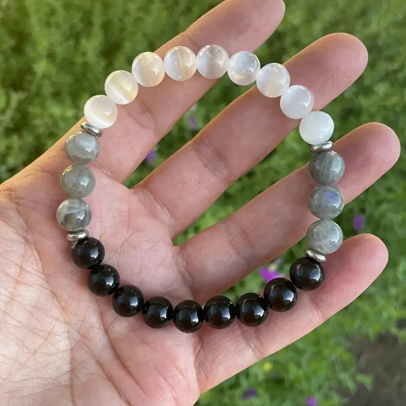Attract Wealth Good Luck Fashion 8mm Natural Stone Beaded Bracelet for Women Bracelet Jewelry Colorful Party Gift