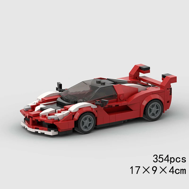 MOC Car Speed R34 488 Pickup R32 Racing Vehicle Model Building Block Super Race brick Christmas Gift City Technical rally sport
