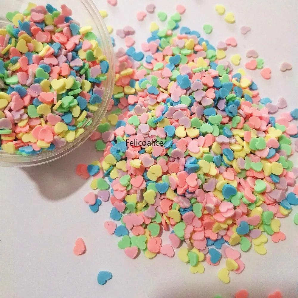 100g DIY Polymer Clay Fake Candy Sweets Sugar Sprinkle Decorations for Fake Cake Dessert Simulation Food Dollhouse Gifts