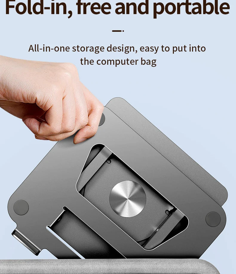 LS652 Laptop Stand Aluminium Alloy Foldable Tablet Rotale Stand Macbook Laptop Portable Fold Holder Cooling Bracket Support