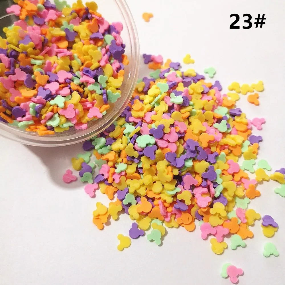 100g DIY Polymer Clay Fake Candy Sweets Sugar Sprinkle Decorations for Fake Cake Dessert Simulation Food Dollhouse Gifts