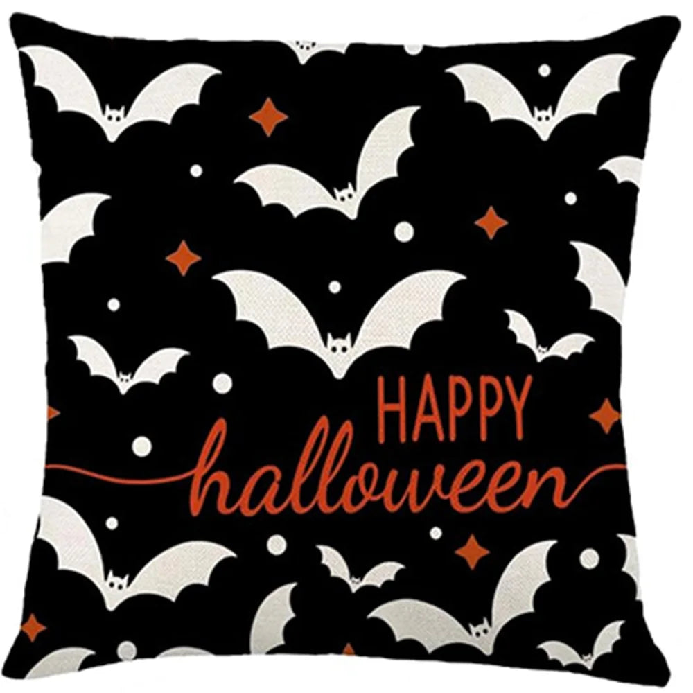 Spooky Halloween Pillowcases: Witch, Ghost, Bat, and 'Spooky' Designs for a Hauntingly Fun Season! Sofa cushion cover, gift