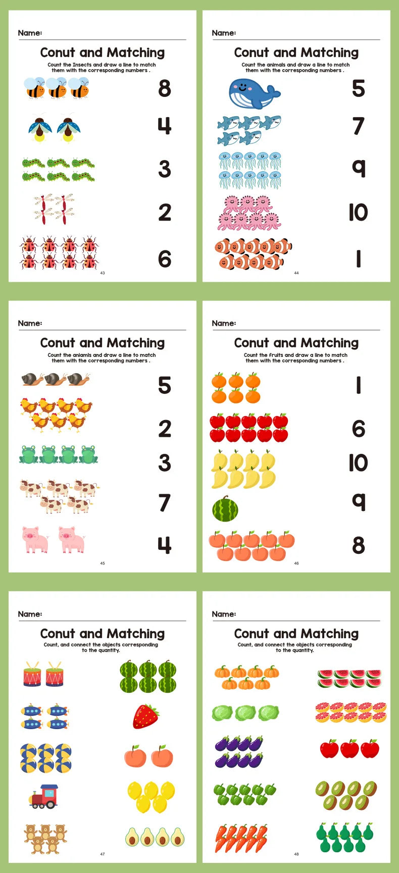 64-Page Interactive Preschool Math Workbook: Number Tracing, Addition and Subtraction Exercises - Early Education Activities for Children Aged 3 and Above, Preparatory Course, for Home or Classroom Use - Number Recognition an