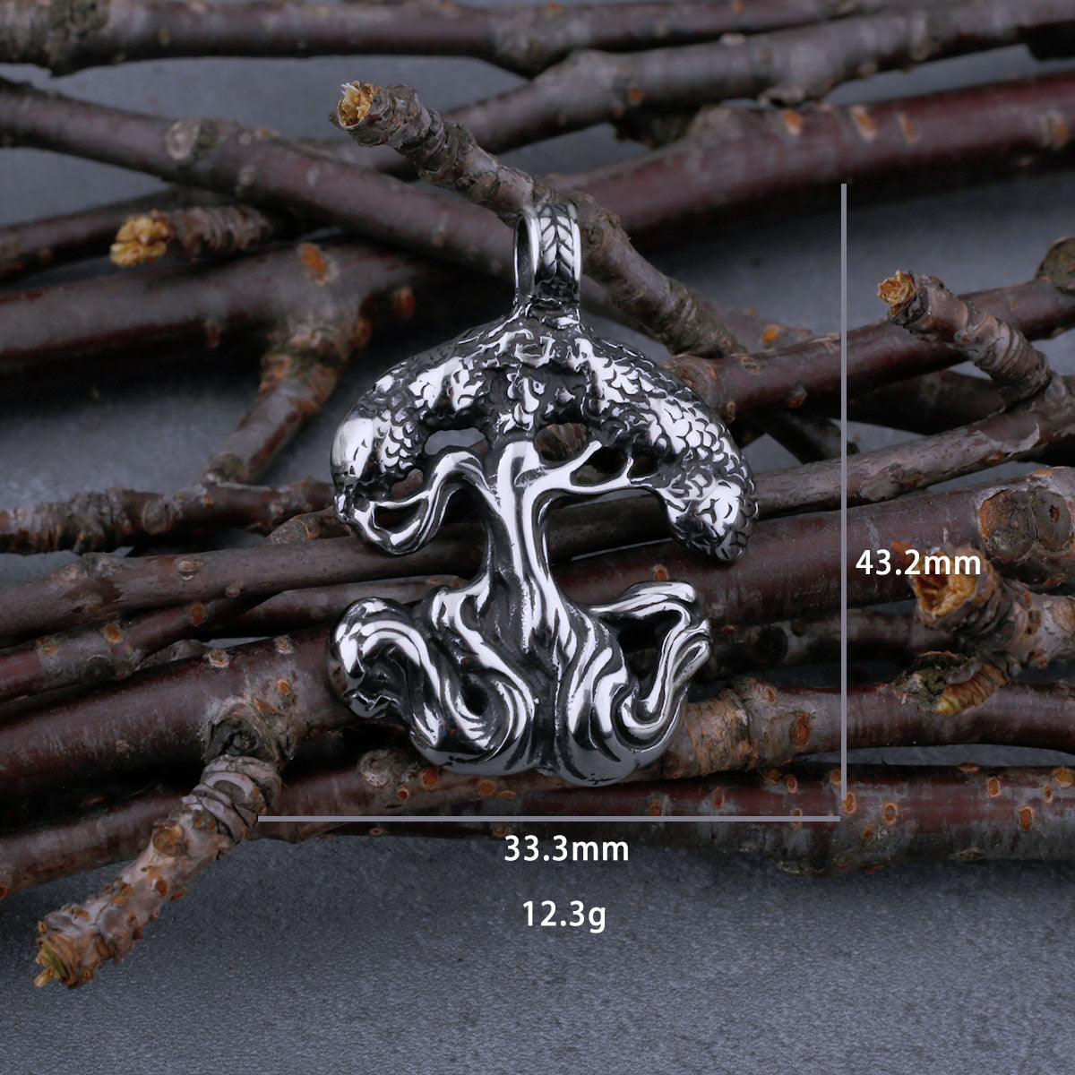 Stainless Steel Viking Tree of Life Yggdrasil Necklace Men's World Tree Protection Pendant Scandinavian Viking Jewelry Gifts