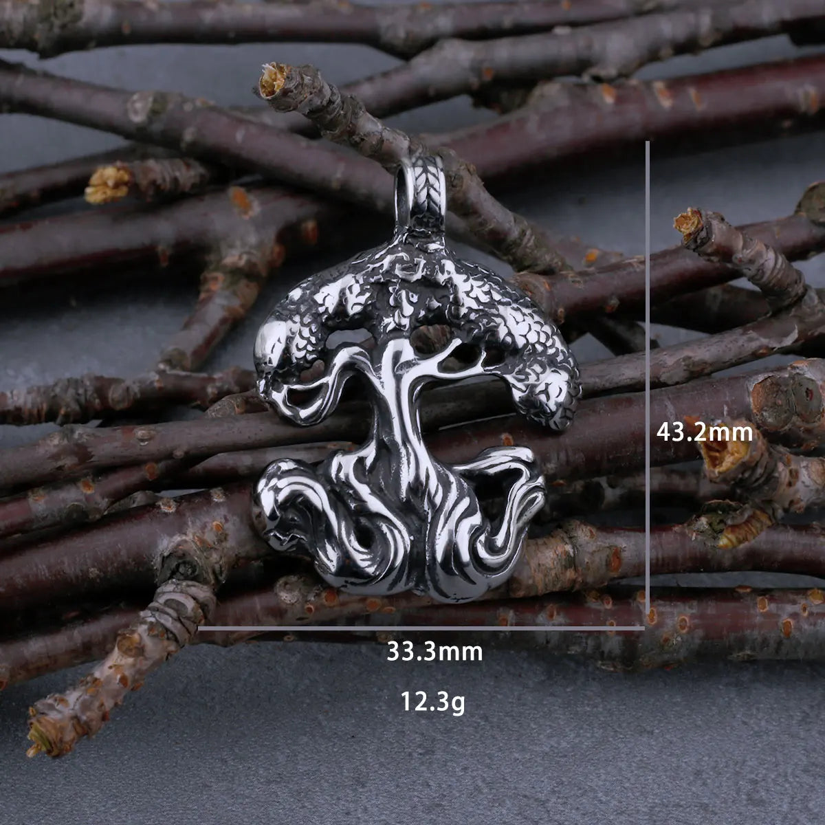 Stainless Steel Viking Tree of Life Yggdrasil Necklace Men's World Tree Protection Pendant Scandinavian Viking Jewelry Gifts