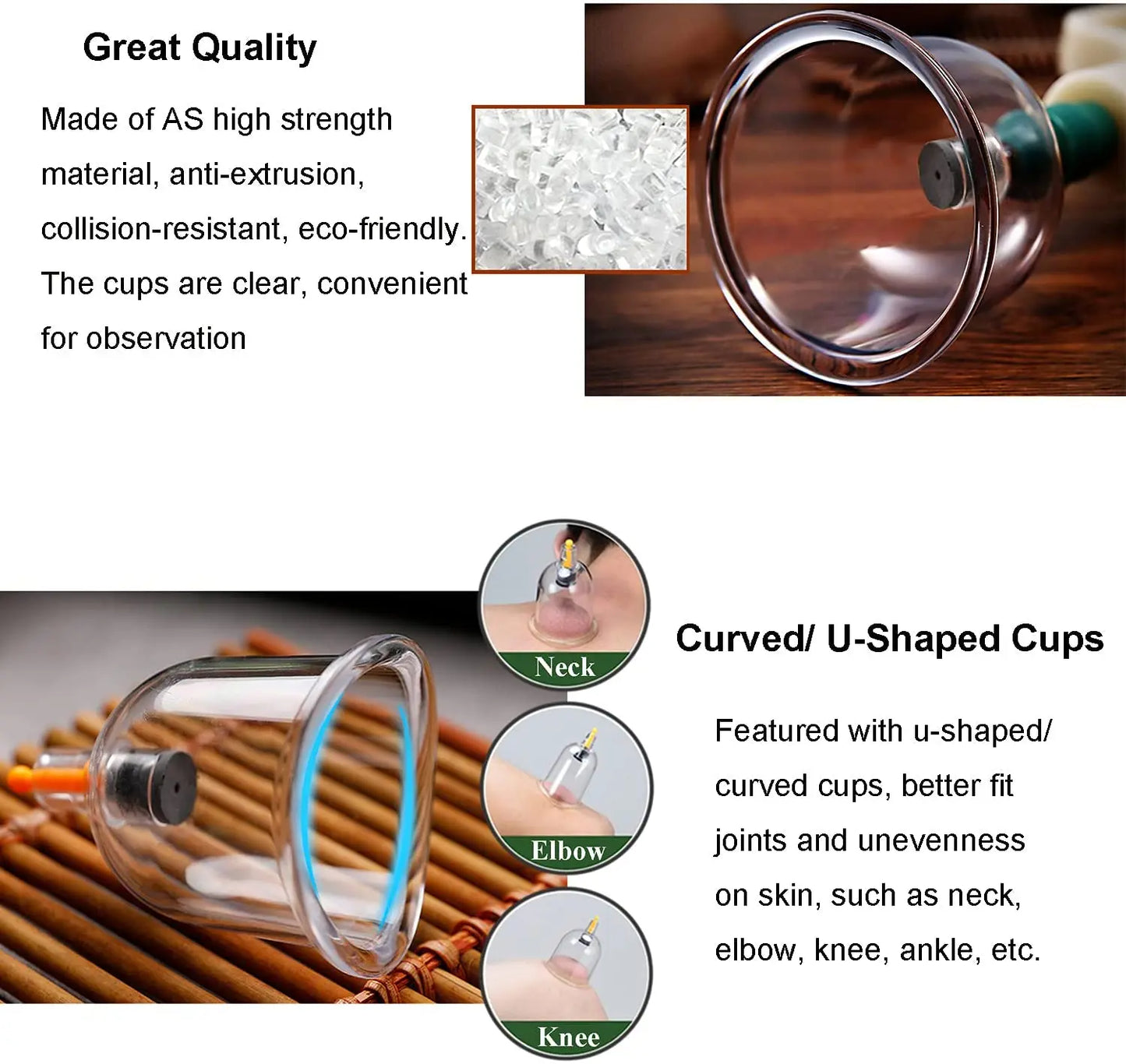 Vacuum Cupping Sets with Pumping Gun Suction Cups Back Massage Body Cup Detox Anti Cellulite Therapy Cans Healthy Care Jars